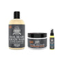Uncle Jimmy Curl Hair Kit — Hair, Beard & Body Wash, Curl Kicker, and Beard Oil shown together