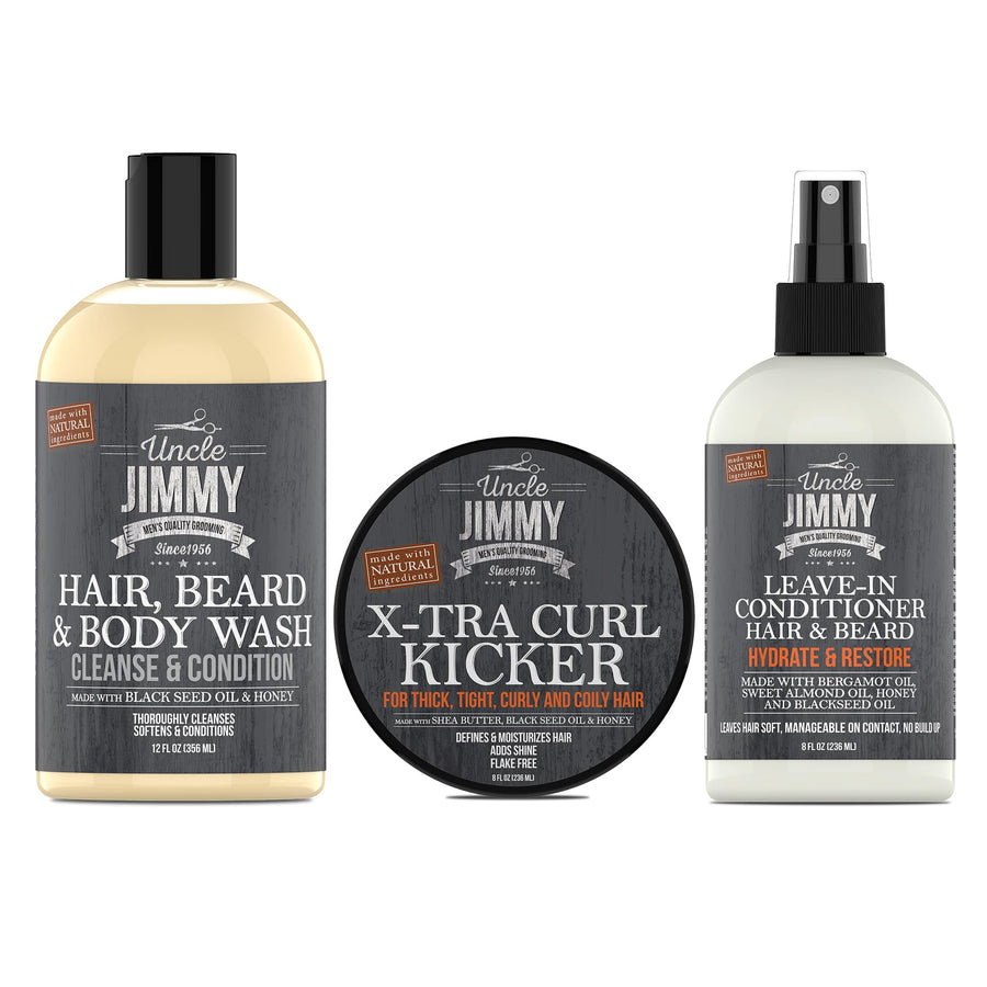 Uncle Jimmy Clean, condition and style for thick & kinky hair regimen