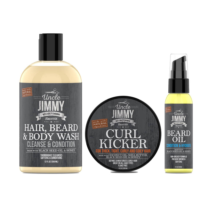 Uncle Jimmy Products Curl Hair Kit Regimen