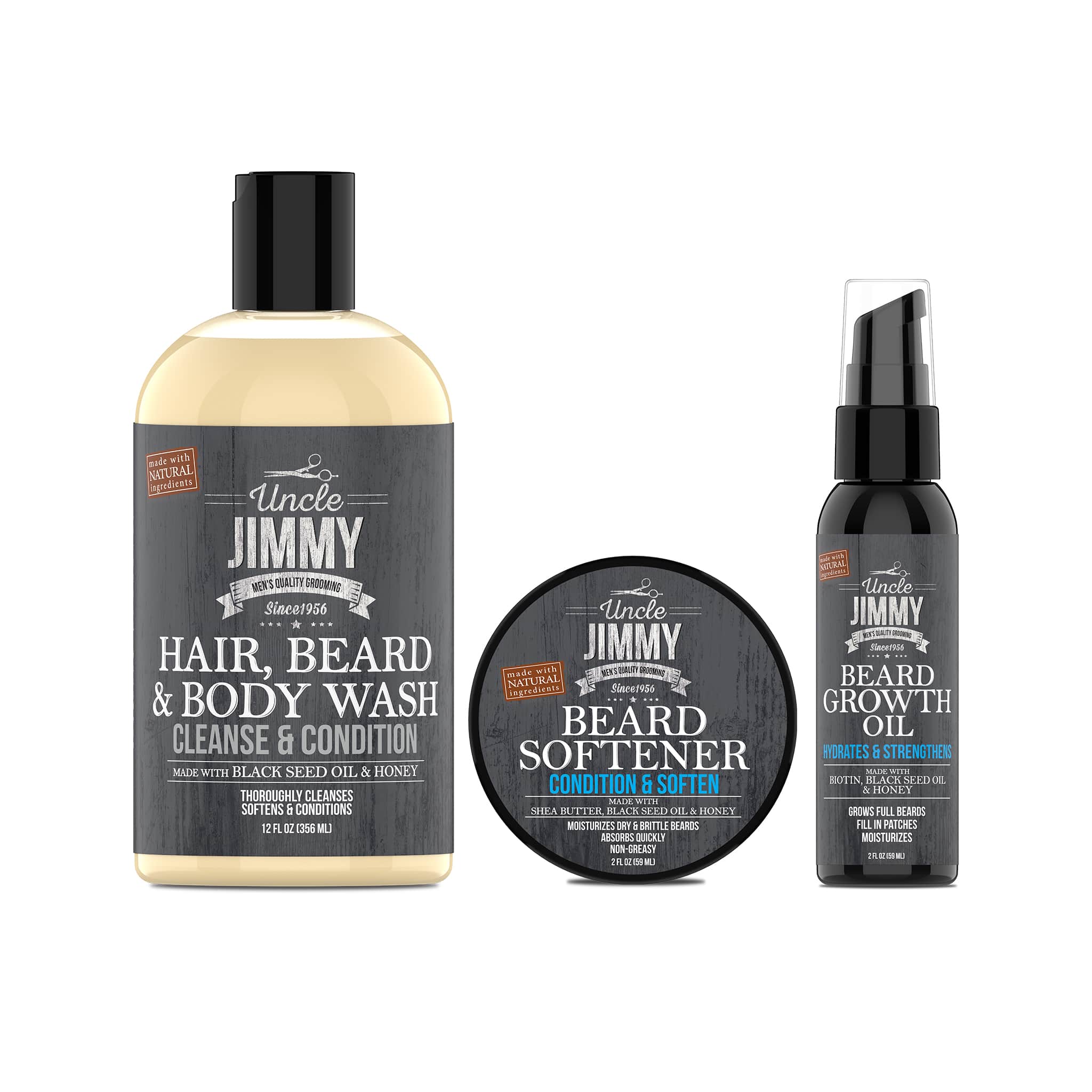 Uncle Jimmy Products The Ultimate Beard Kit For Growth Regimen