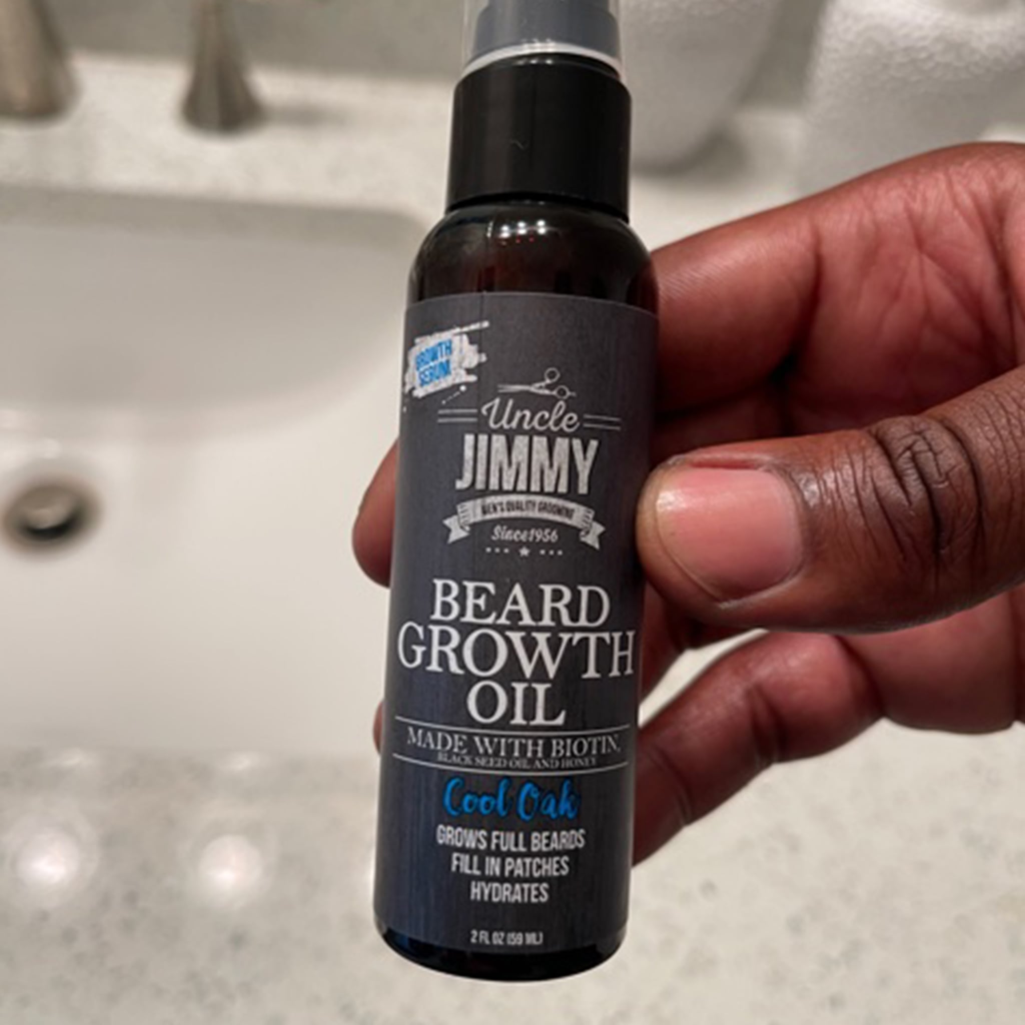 Does Uncle Jimmy Beard Growth Oil Work Beard Growth Oil Helps Fill in Beard Patches | Uncle Jimmy Products